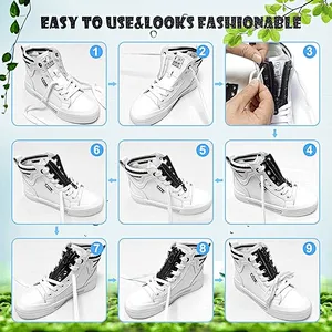 Homfu No Tie Shoe Laces For Adults Tieless Shoelaces With Zipper For Kids